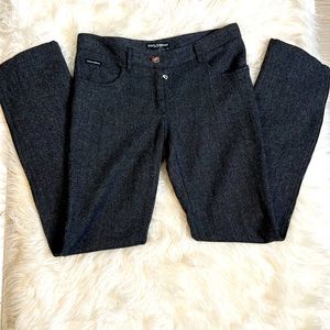 DOLCE AND GABBANA GREY WOOL/KNIT PANTS MADE IN ITALY